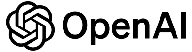 OpenAI wordmark logo in black on a white background.